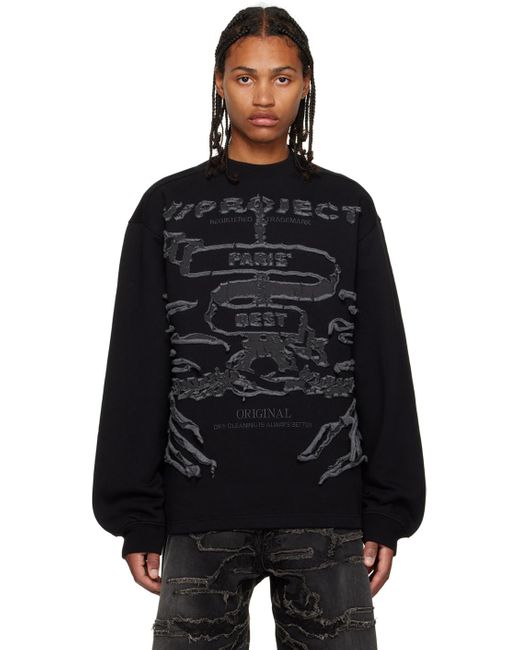Y. Project Black Graphic Sweatshirt for men