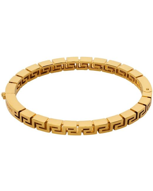Versace Black Gold Greca Bracelet for men