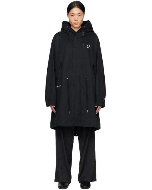 Raf Simons Black Fred Perry Edition Coat for men