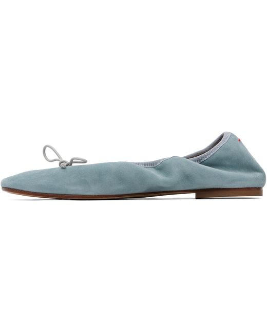 Aeyde Blue Tibi Suede Ballerina Flats