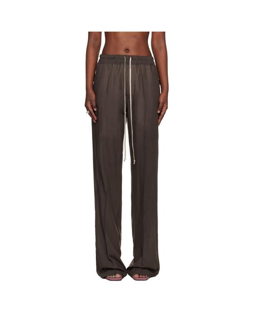 Rick Owens Black Temple Dietrich Drawstring Lounge Pants