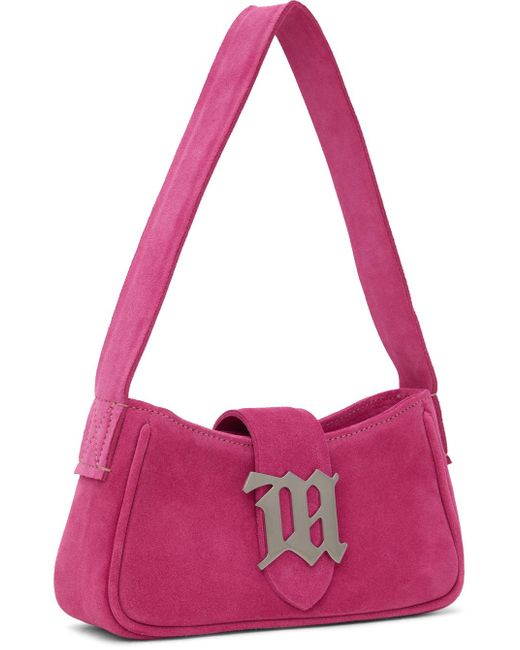 M I S B H V Purple Pink Suede Mini Bag