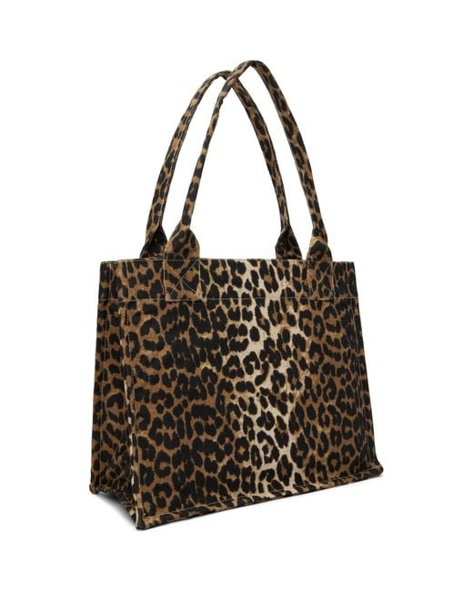 Ganni Black Large Canvas Tote