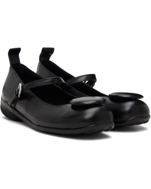 OPEN YY Black Badge Appliqué Flats