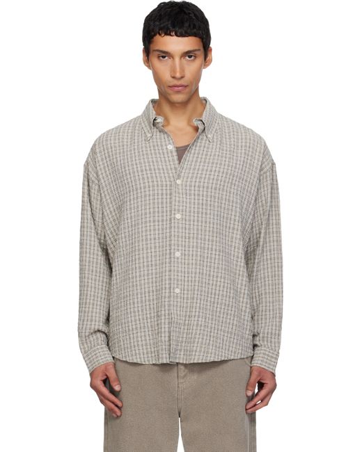mfpen Gray Button Down Shirt for men