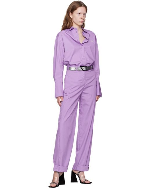 The Attico Purple jagger Trousers