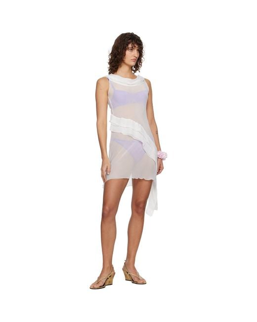 GIMAGUAS Black Boa Minidress