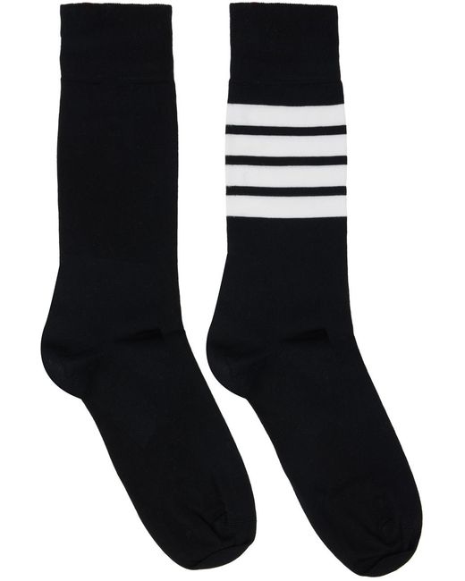 Thom Browne Black Thom E 4-bar Socks