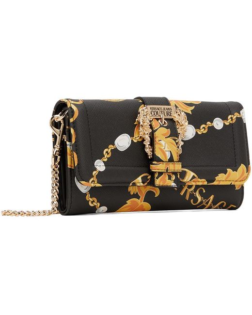 Versace Black & Gold Chain Couture Couture1 Bag