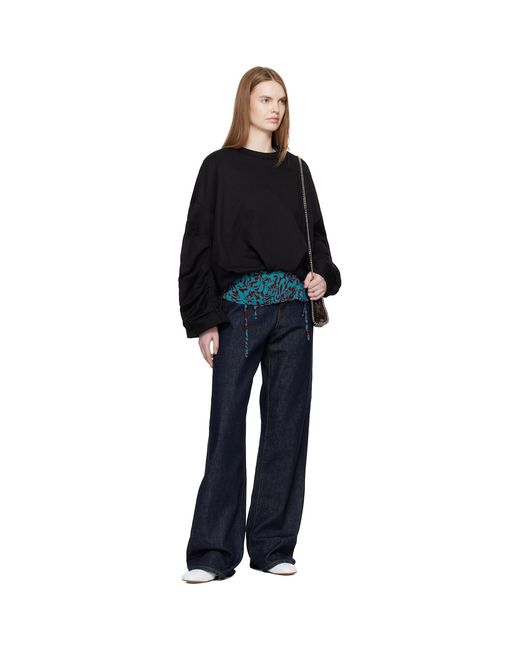 Pull Molletonné Drapé Noir Dries Van Noten en coloris Black
