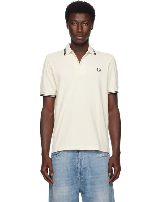 メンズ Fred Perry ホワイト 'The Shirt' ポロシャツ Black