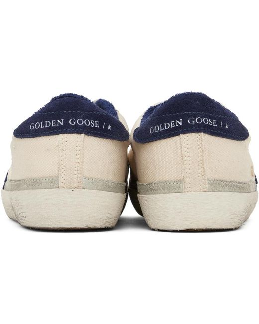 Golden Goose Deluxe Brand Black Beige & Blue Super-star Classic Sneakers