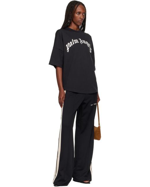 Palm Angels Black Classic Logo Track Loose Track Pants