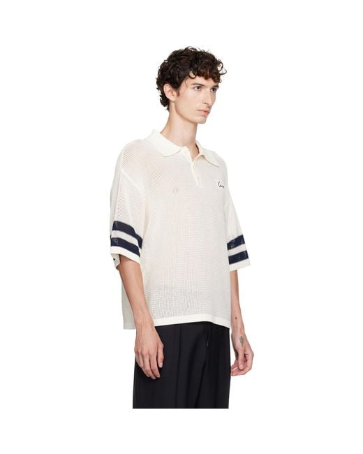 KENZO White Off- Paris Polo for men