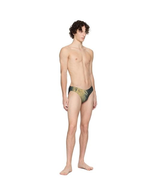 Jean Paul Gaultier Black Ssense Exclusive & Body Printed Water Swim Briefs for men