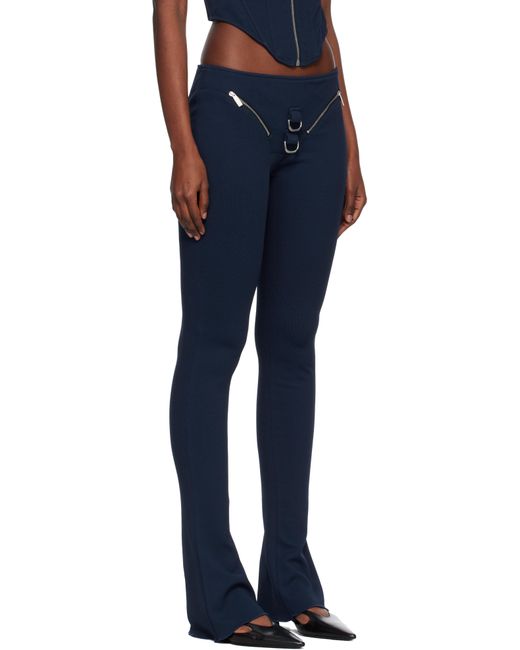 Off-White c/o Virgil Abloh Blue Heavy Jersey Slim Trousers