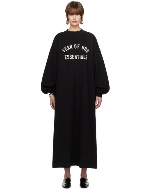 Fear Of God Black Fleece Crewneck Midi Dress