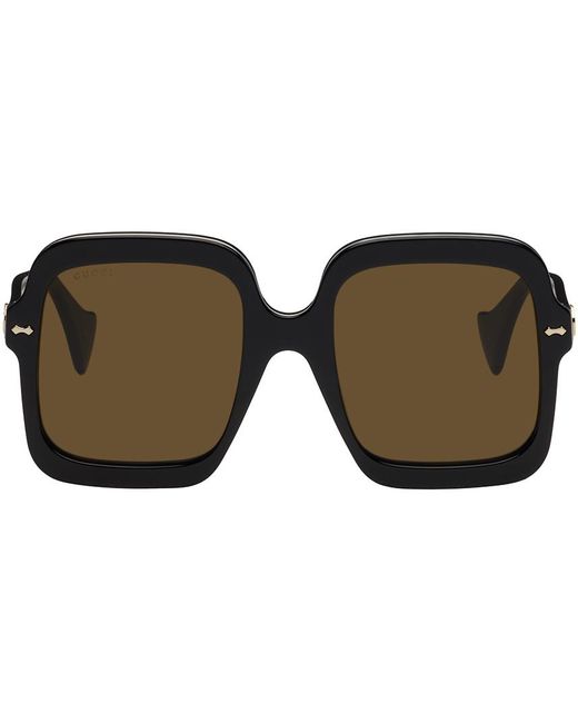 Gucci Black Thick Oversize Square Sunglasses for men