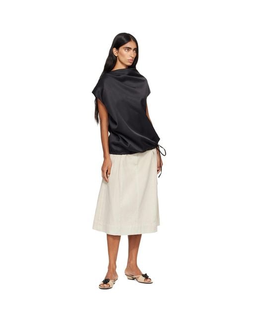 LE17SEPTEMBRE Natural Off- Kate Denim Midi Skirt