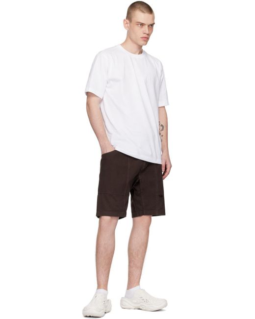 Gramicci Black Micro Plaid Shorts for men