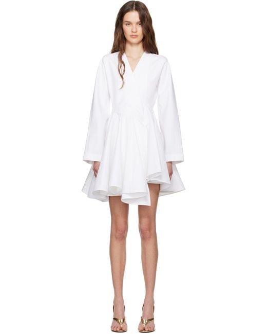 Alaïa Black Cotton Poplin Minidress