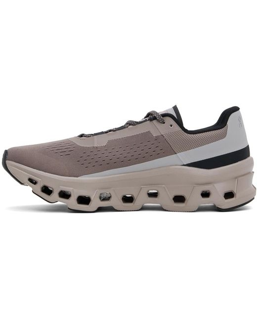 On Shoes Black Taupe Cloudmster Sneakers for men