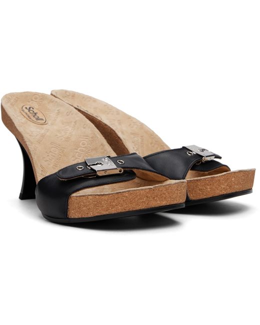 Balenciaga Brown Scholl Edition Calfskin Heeled Sandals