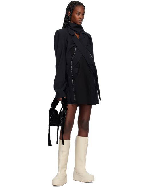 OTTOLINGER Black Drape Suit Minidress