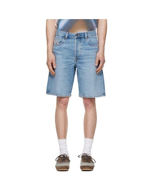 DIESEL Blue Regular-Short Denim Shorts for men