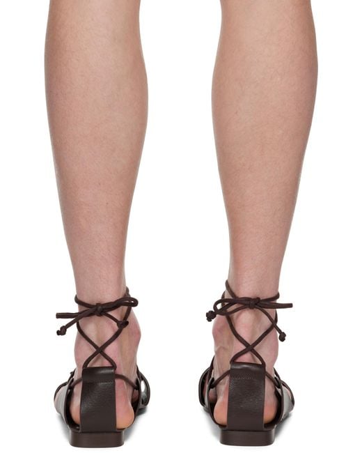 Lemaire Brown Opanka Flat Sandals for men