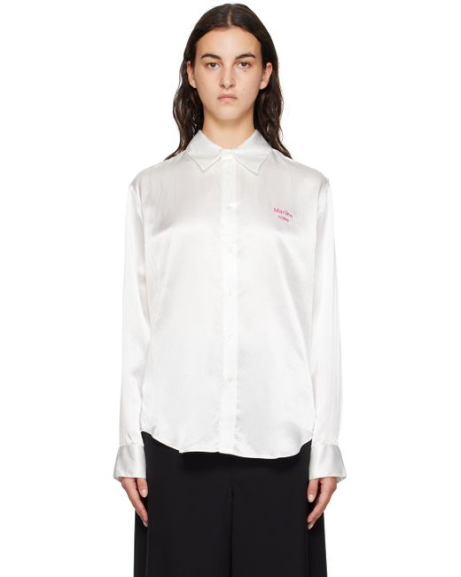 Martine Rose White Embroidered Shirt