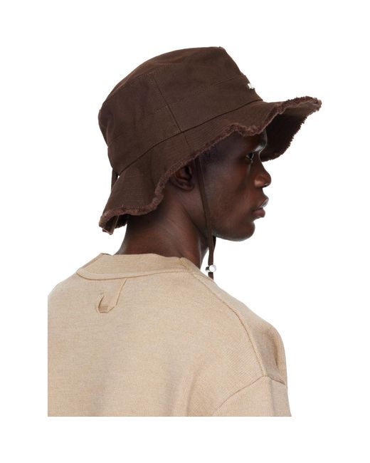 Jacquemus Brown 'The Artichaut' Bucket Hat for men