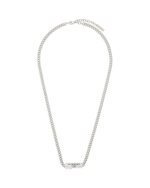 Givenchy White Tape' Necklace for men