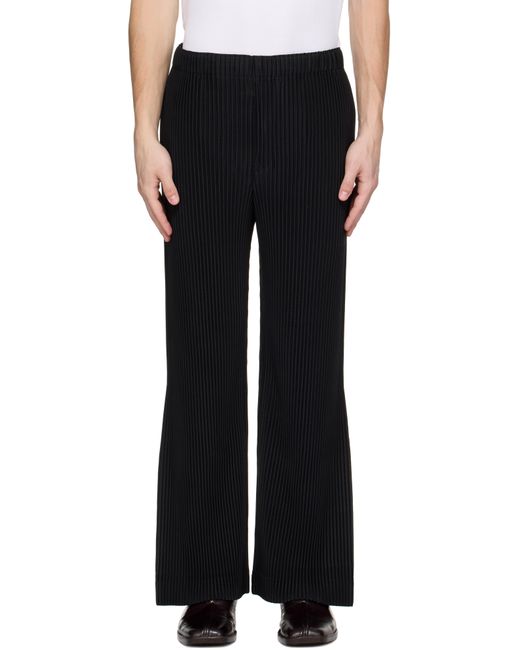 Homme Plissé Issey Miyake Black Pleats Bottoms 3 Trousers for men