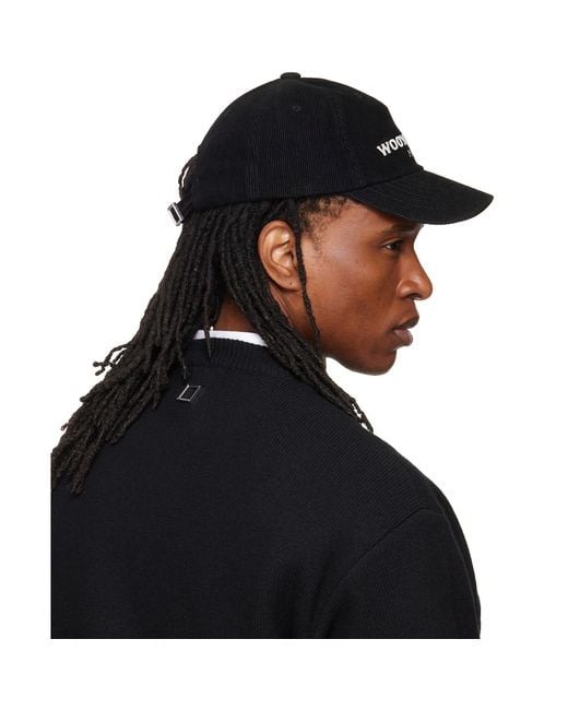 Wooyoungmi Black Embroidered Ball Cap for men