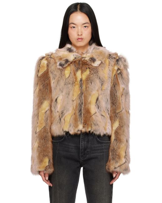Guess Black Paneled Faux-Fur Jacket