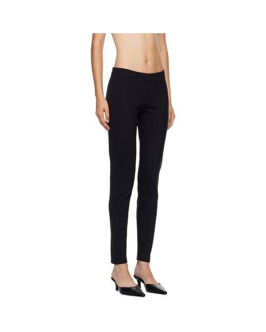 The Row Black Woolworth leggings