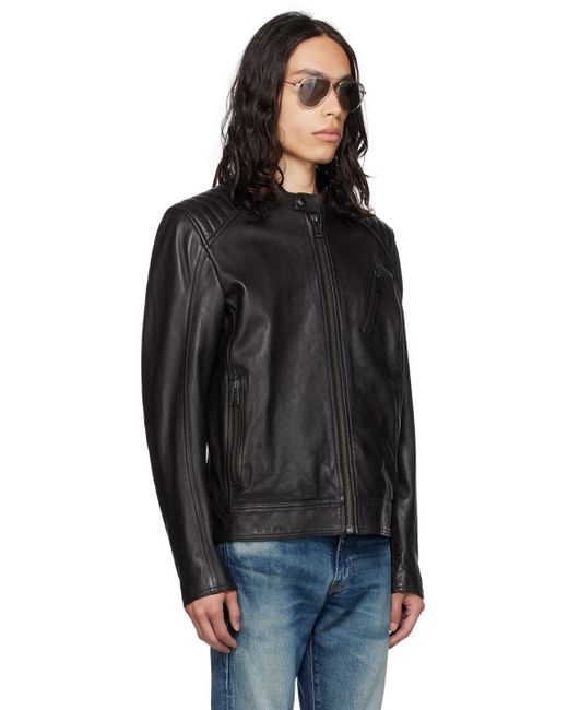 Belstaff V Racer Leather Jacket in Black for Men | Lyst Australia