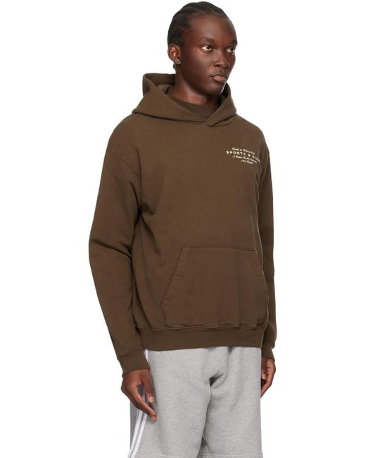 Sporty & Rich Brown Health Initiative Hoodie for men
