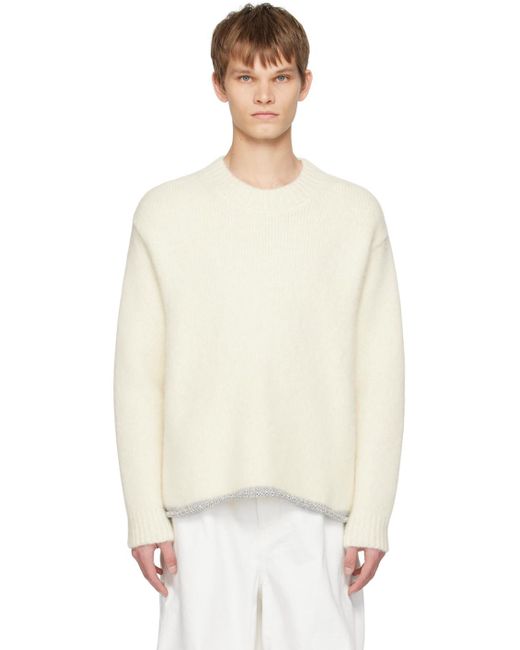 Pull 'la maille pavane' blanc cassé - guirlande Jacquemus pour homme en coloris Black