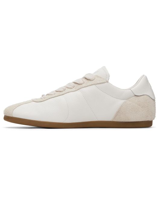 Represent White Low-Pro Leather Suede Sneakers for men