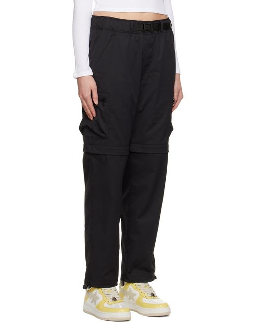 A Bathing Ape Black Detachable Relaxed Trousers