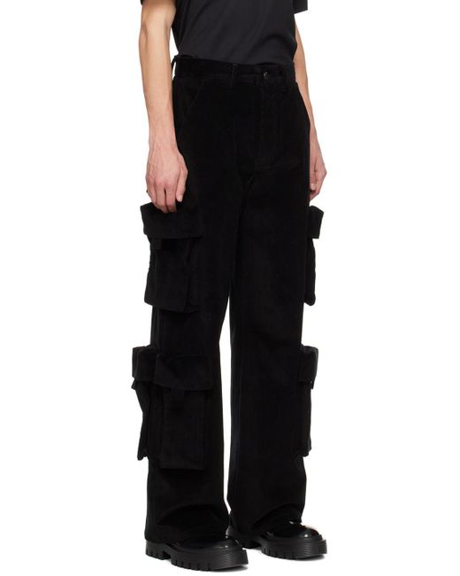 Amiri Black Multi-pocket Cargo Pants for men