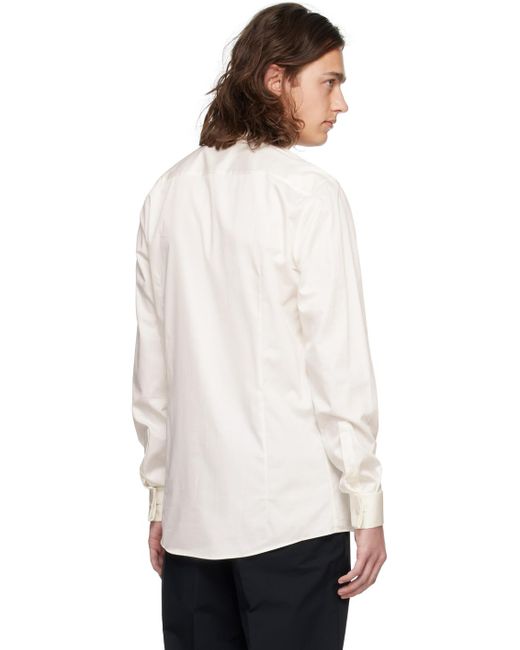 Chemise blanc cassé à col classique HUGO pour homme en coloris White