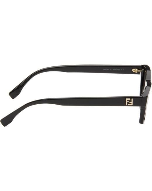 Fendi Gray Squared Ff Sunglasses for men