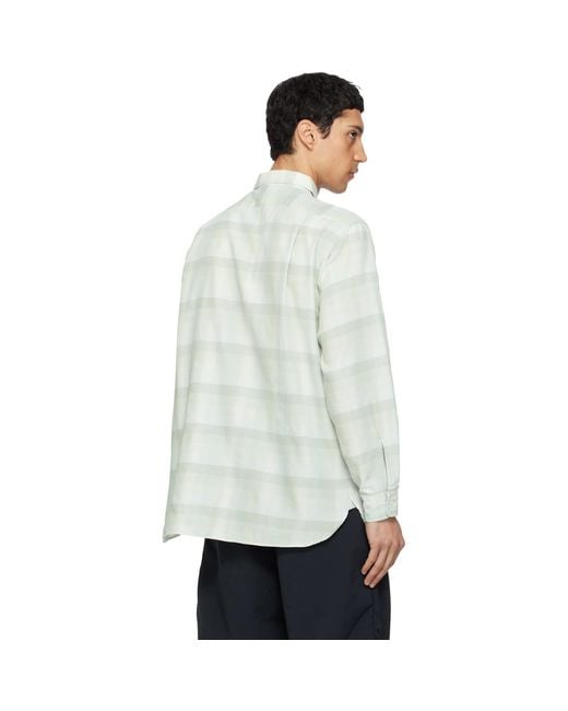 Nanamica White Regular Collar Wind Shirt for men