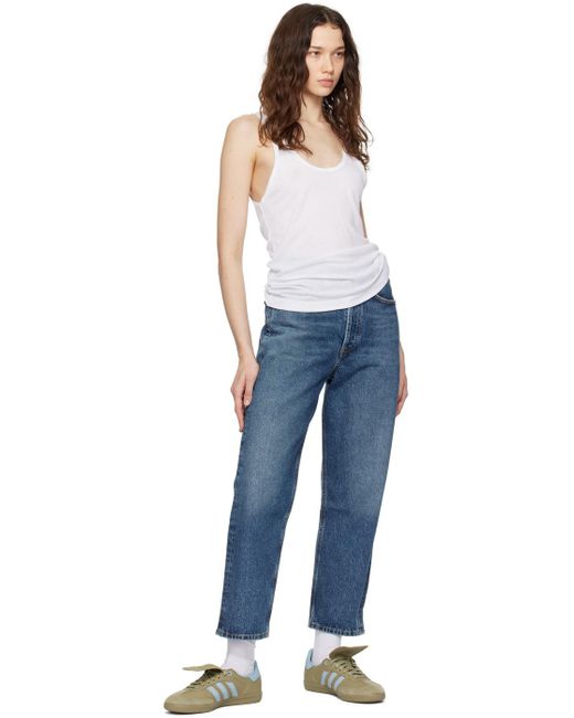 Agolde Blue Indigo 90's Crop Jeans