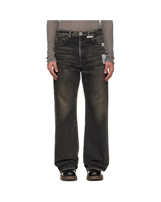 Maison Mihara Yasuhiro Black Flared Jeans for men