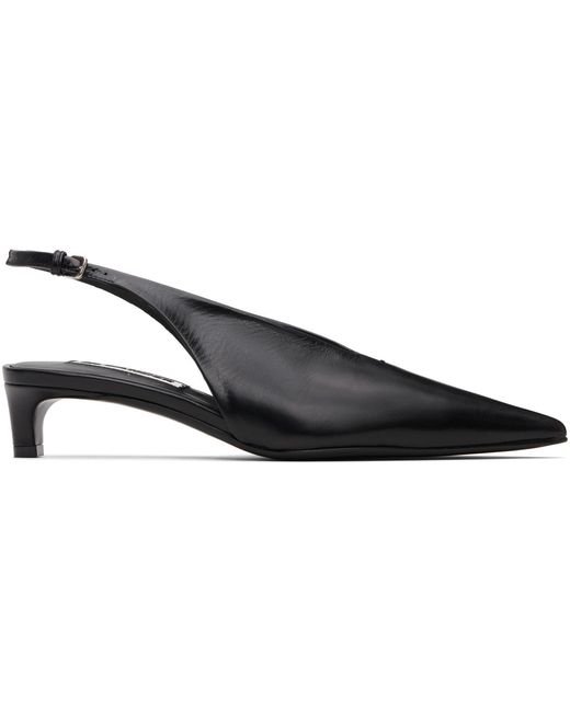 Jil Sander Black Slingback Heels