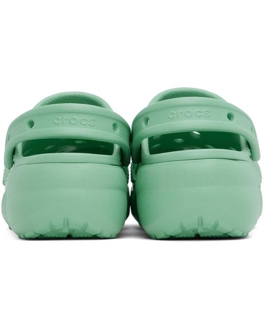 CROCSTM Green Classic Perforated Rubber Clogs